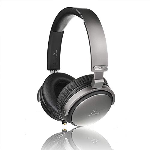 SoundMAGIC Vento P55 Headphones On-Ear Closed Back Headset Powerful Bass HiFi Stereo Earphones with Microphone (Black)