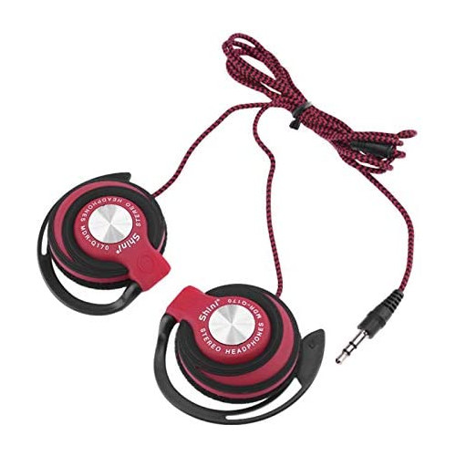 schicj133mm Earhook Earphones - Universal 3.5mm Plug Wired Clip On Ear Sports Earphone Heavy Bass Headphone - Blue