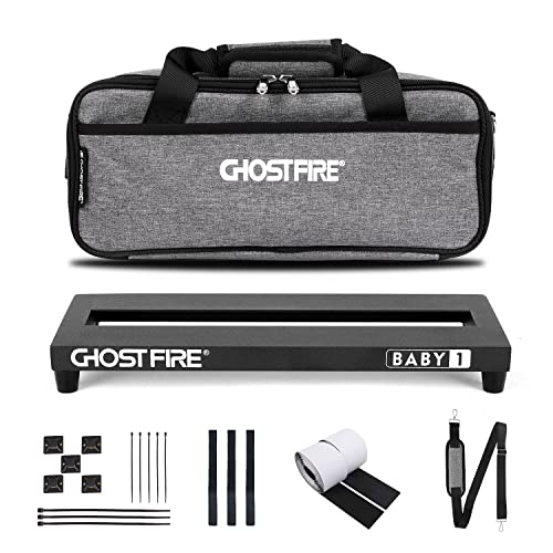 Ghost Fire Guitar Pedal Board 알루미늄 Alloy 1.08lb Effect Pedalboard 13.7''x5.5''x1.9" Carry Bag,V 시리즈 V-BABY 1