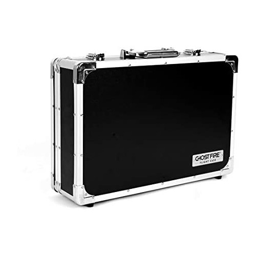 Ghost Fire Guitar Multi Effect Pedal Case 21.6x12.4x4.2in ，with Pedal Mounting Tape Fastener，Sturdy Locking Aluminum ，T series T-EC10