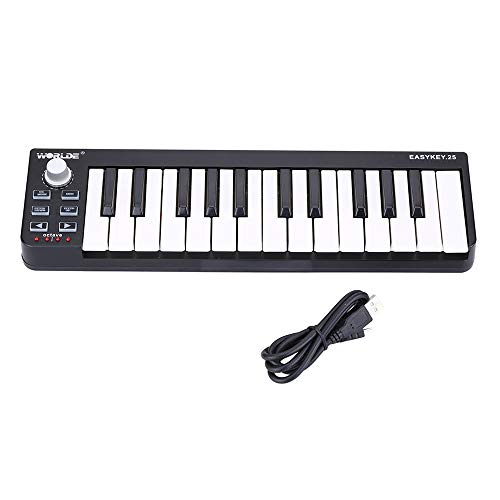 Worlde MIDI keyboard 컨트롤러 25 Key Portable USB Keyboard 미니 Easykey.25
