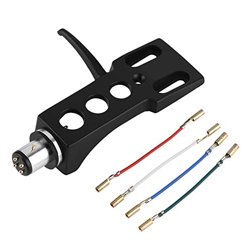 143 Turntable Headshell Mount with 4 Lead Wires Universal LP Turntable Phono Headshell Mount Replacement with Lead Wires
