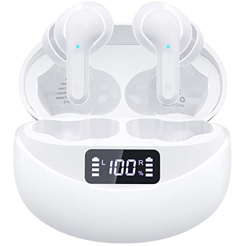 Wireless Earbuds Eumspo V5.1 True Wireless Headphones 35H Playtime Clear Sound in-Ear Bluetooth Headphones IPX7 Waterproof Touch Control Bluetooth Earbuds with Charging Case for Sports Workout