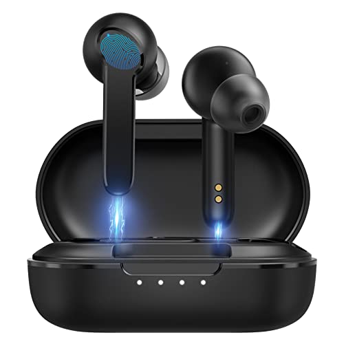 Wireless Earbuds, Thohia Bluetooth Earbuds with 35Hrs Playtime,CVC 8.0 Noise Cancelling Mic Earphones,Bluetooth 5.0 Headphones Powerful Deep Bass, Touch Control,IPX8 Waterproof