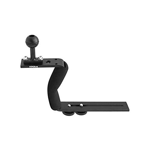 Sea frogs Aluminum Alloy Diving Handle Tray Bracket Dual Handheld Hand Grip Video Stabilizer Portable Balancer Holder with Ball Adapter TS-7