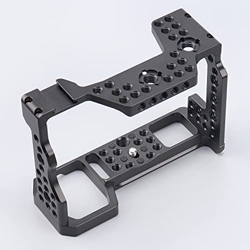 Fotga DSLR Camera Cage Video Stabilizer for Canon R5 R5C R6 ,Compatible with Arca Swiss Clamp,Multiple 1/4" 3/8" Screw Holes