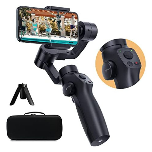3-Axis Gimbal Stabilizer for iPhone 13 12 11 Pro Max XS X XR Samsung s21 s20 Android Smartphone, Handheld Gimble with Focus Wheel, Phone Stabilizer for Video Recording Vlog - FUNSNAP Capture 2s Combo
