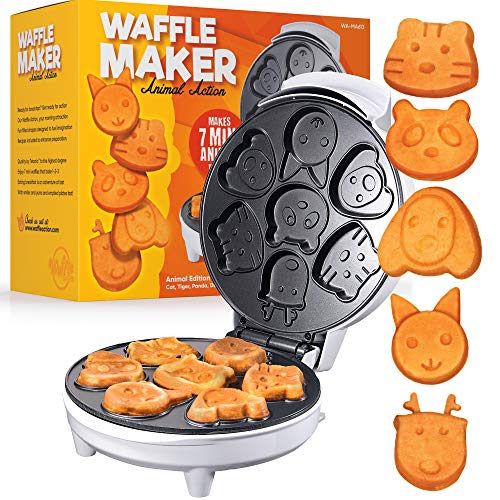 동물모양 와플메이커 Animal Waffle Maker - Kids Waffle Maker and Mini Pancake Maker with 7 Fun Animal Face