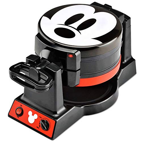 미키마우스 와플메이커 Disney Mickey Mouse MIC-62 Double Flip Waffle Maker, Black, Red