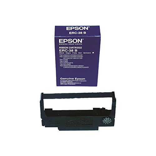 Epson ERC-38B-CASE Black Ink Ribbon for use in TM-U220, TM-U210, TM-U230, TM-U325, TM-U375, TM-U300, TM-U200 (Pack of 10)