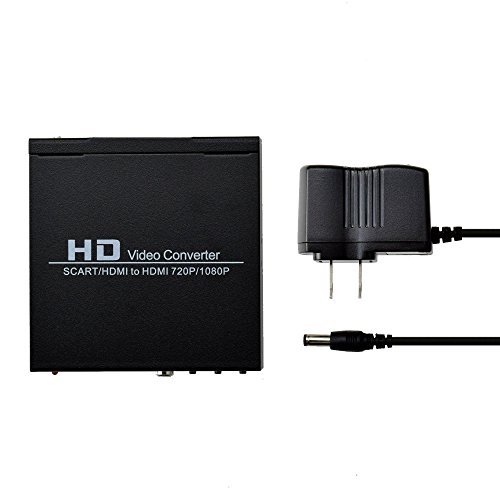 Mcbazel Scart Hdmi to Hdmi Video Converter Box 1080p Scaler 3.5mm Coaxial Audio Output for Game Consoles DVD