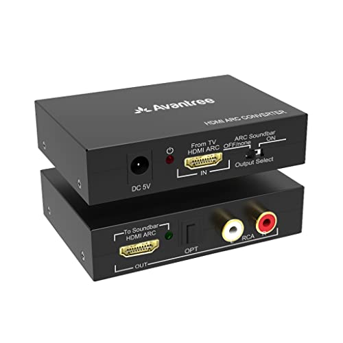 Avantree HAX05 - HDMI ARC Audio Converter TV Sound with Pass-Through Capabilities, Optical & Analog Audio Output, and CEC Support