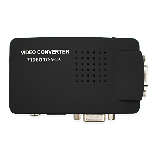 AV to VGA Converter Composite S-Video Signal Adapter with VGA Loop for Monitor Notebook Computer STB DVR