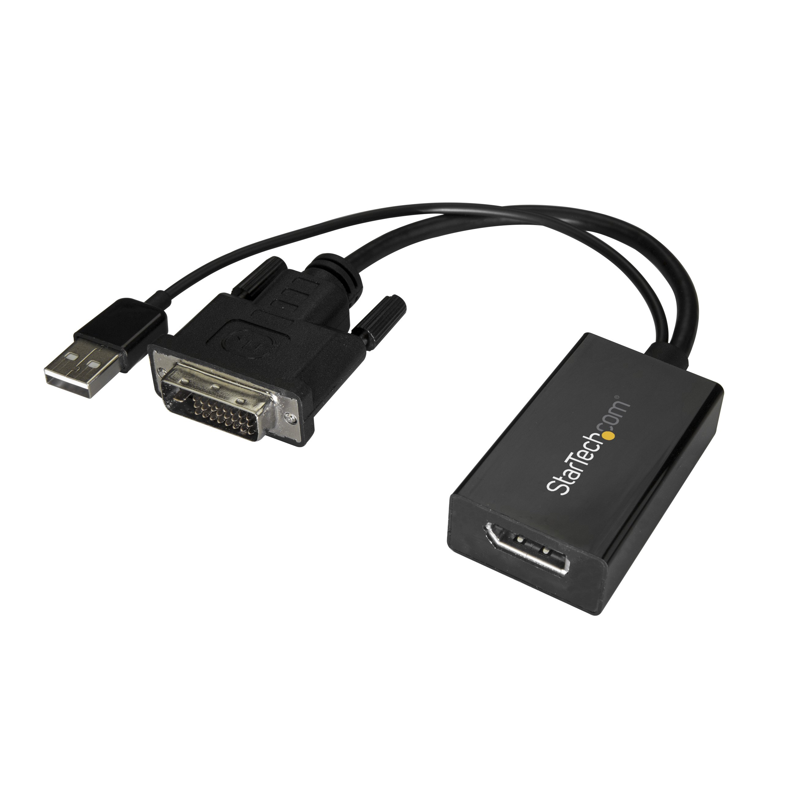StarTech.com DVI to DisplayPort Adapter - with USB Power - 1920 x 1200 - DVI to DisplayPort Converter - Video Adapter - DVI-D to DP