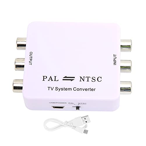 PAL to NTSC Converter, Mini 1080P PAL NTSC Mutual Conversion PAL to NTSC/NTSC to PAL Converter, for TV, DVD Player/Recorders, VCR, etc