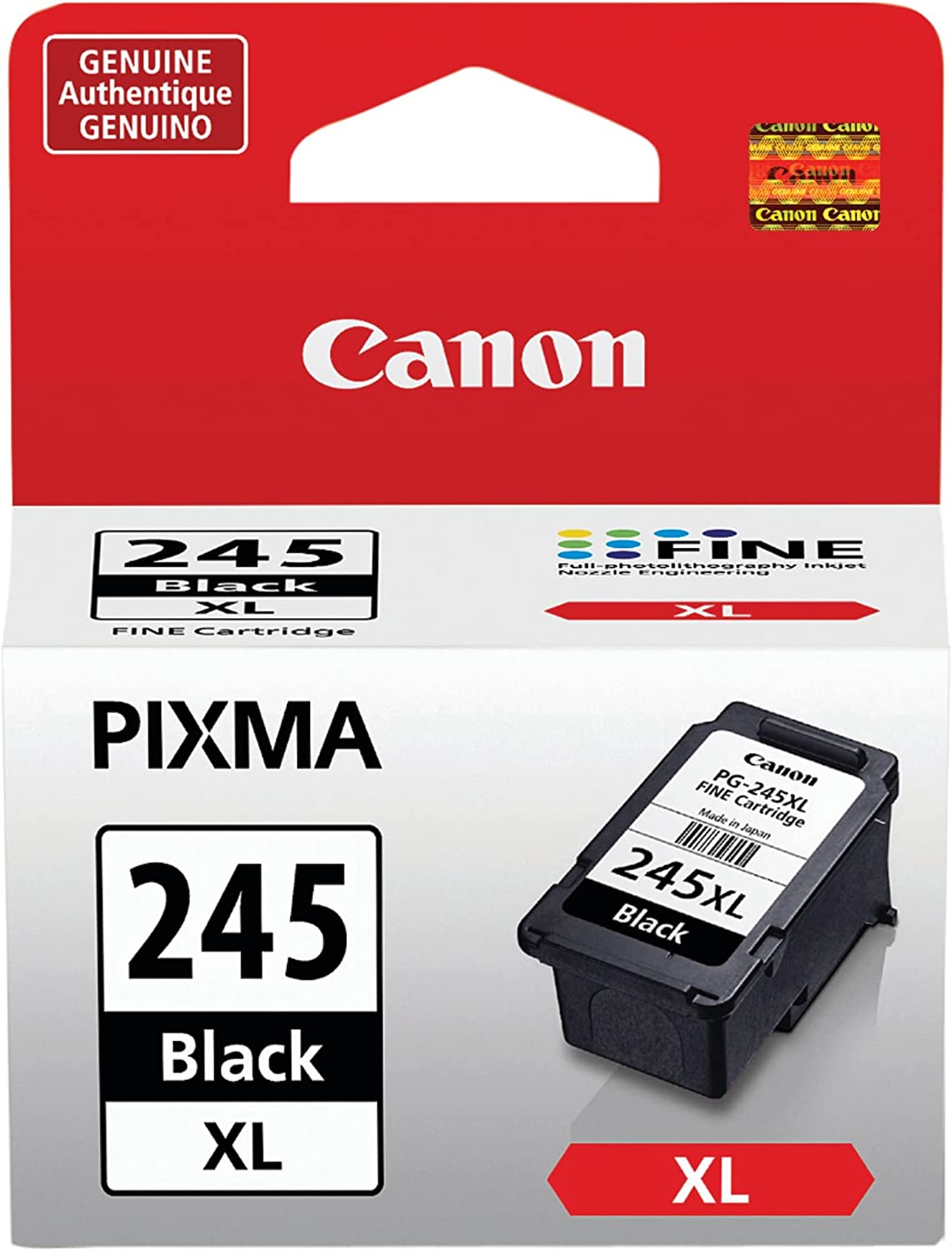 iP2820, MG2420, MG2924, MG2920, MX492, MG3020, MG2525, TS3120, TS302, TS202, TR4520과 호환되는 캐논 PG-245 XL 블랙 프린터 잉크 카트리지