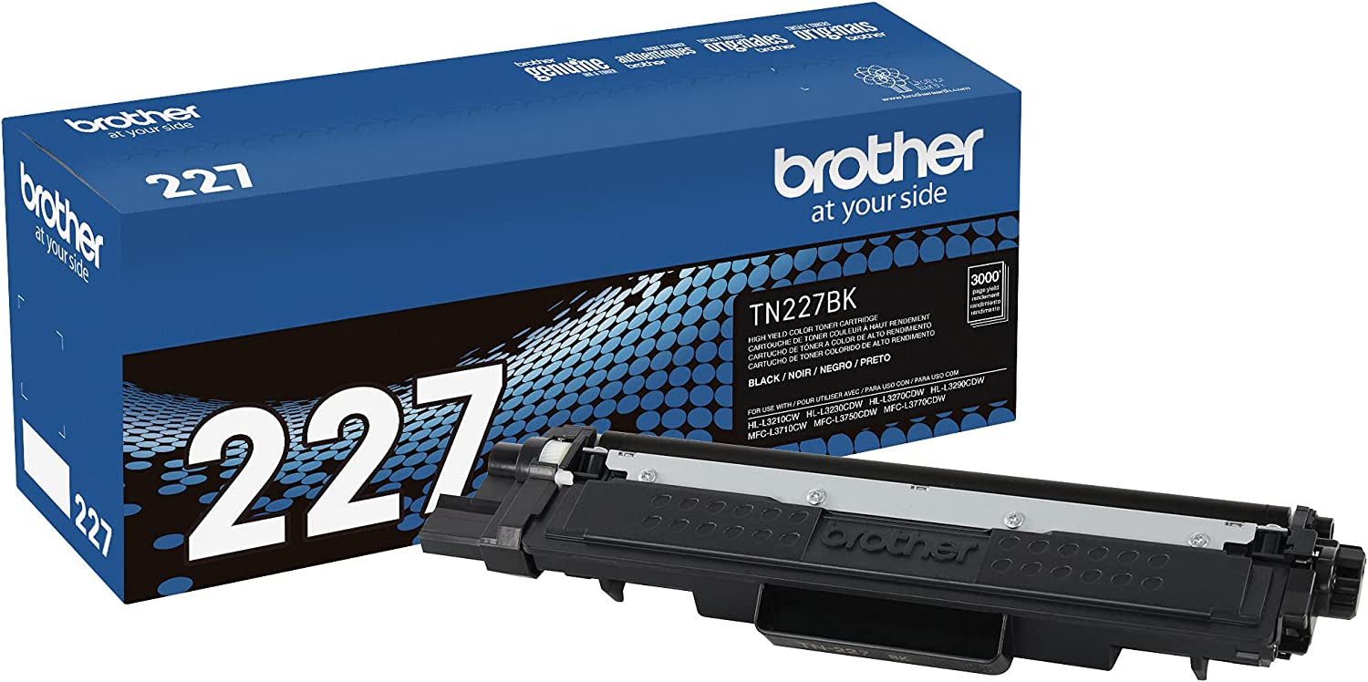 브라더 정품 TN227 TN227BK 대용량 토너 카트리지 교체용 블랙 최대 3 000페이지 분량 아마존 대시 사용 가능