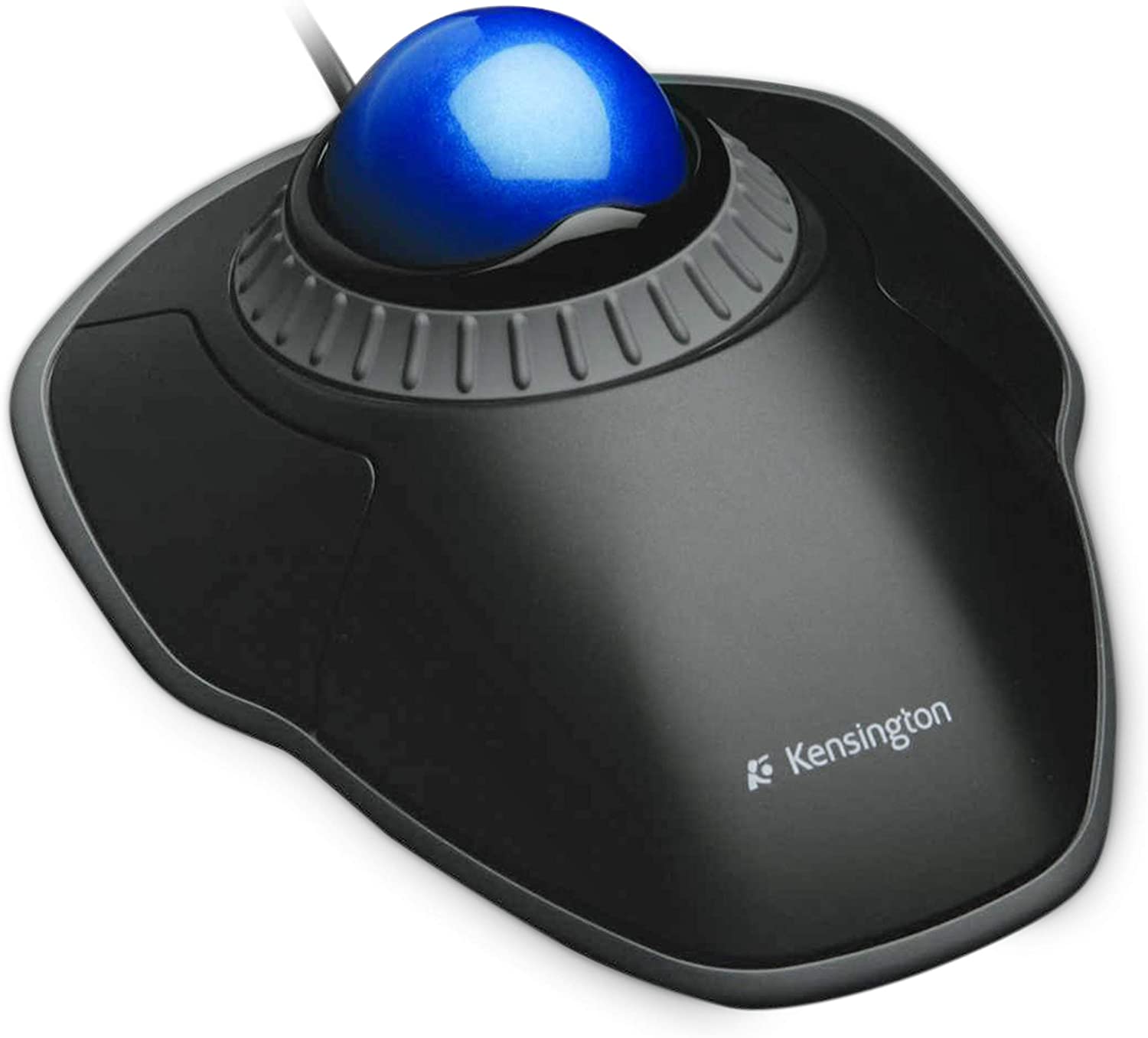 Kensington Orbit 마우스 - 스크롤 링 양면 디자인 및 광학 추적 기능이 있는 PC Mac Windows용 유선 인체공학 트랙볼 파란색 K72337 EU