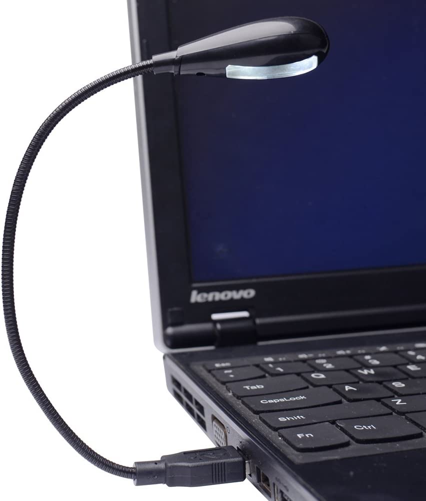 Hanerdun 노트북용 밝은 LED USB 램프 라이트 리딩 플렉시블 넥 블랙