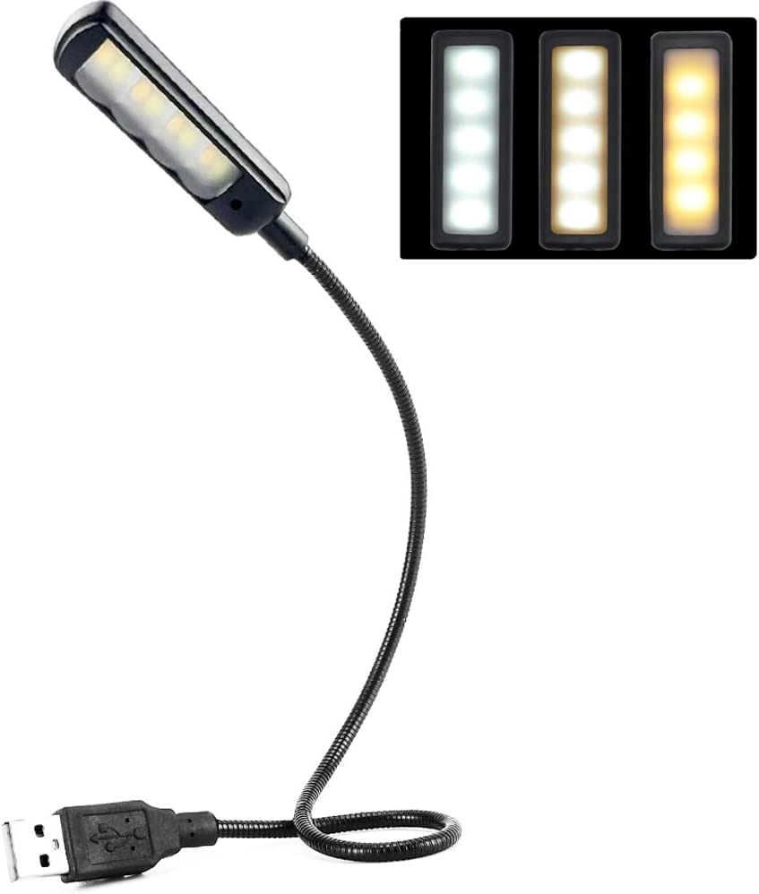 노트북 키보드용 BUBOSPER USB Light 두껍고 유연한 3가지 밝기 x 3가지색 온도 Reading 룸메이트에게 방해가 되지 않는 야간 작업용.