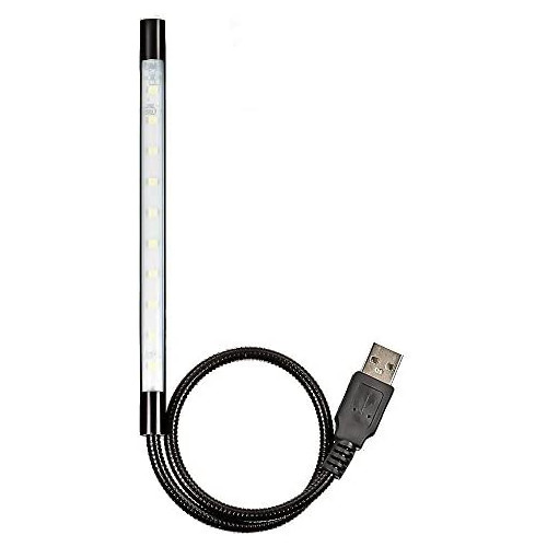 머더 휴대용 USB 키보드용 라이트 노트북 조명 플렉시블 스틱 조광 터치 스위치 LED 노트북 PC용 화이트 라이트 램프(블랙)