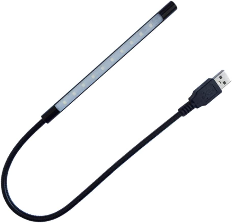 엘리제츠 DZYDZR 키보드 라이트 노트북 램프 USB LED 5V 1W 10 롱 구스넥 터치 조광 블랙