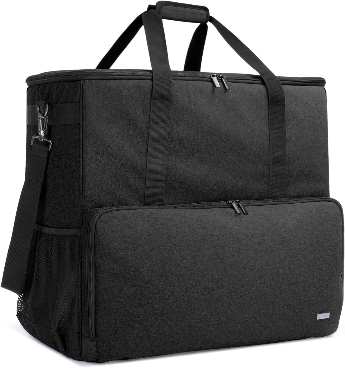 CURMIO 데스크톱 컴퓨터 여행 가방, 컴퓨터 타워 PC 섀시용 휴대용 케이스, 키보드, 케이블 및 마우스, 가방 전용, 검은색