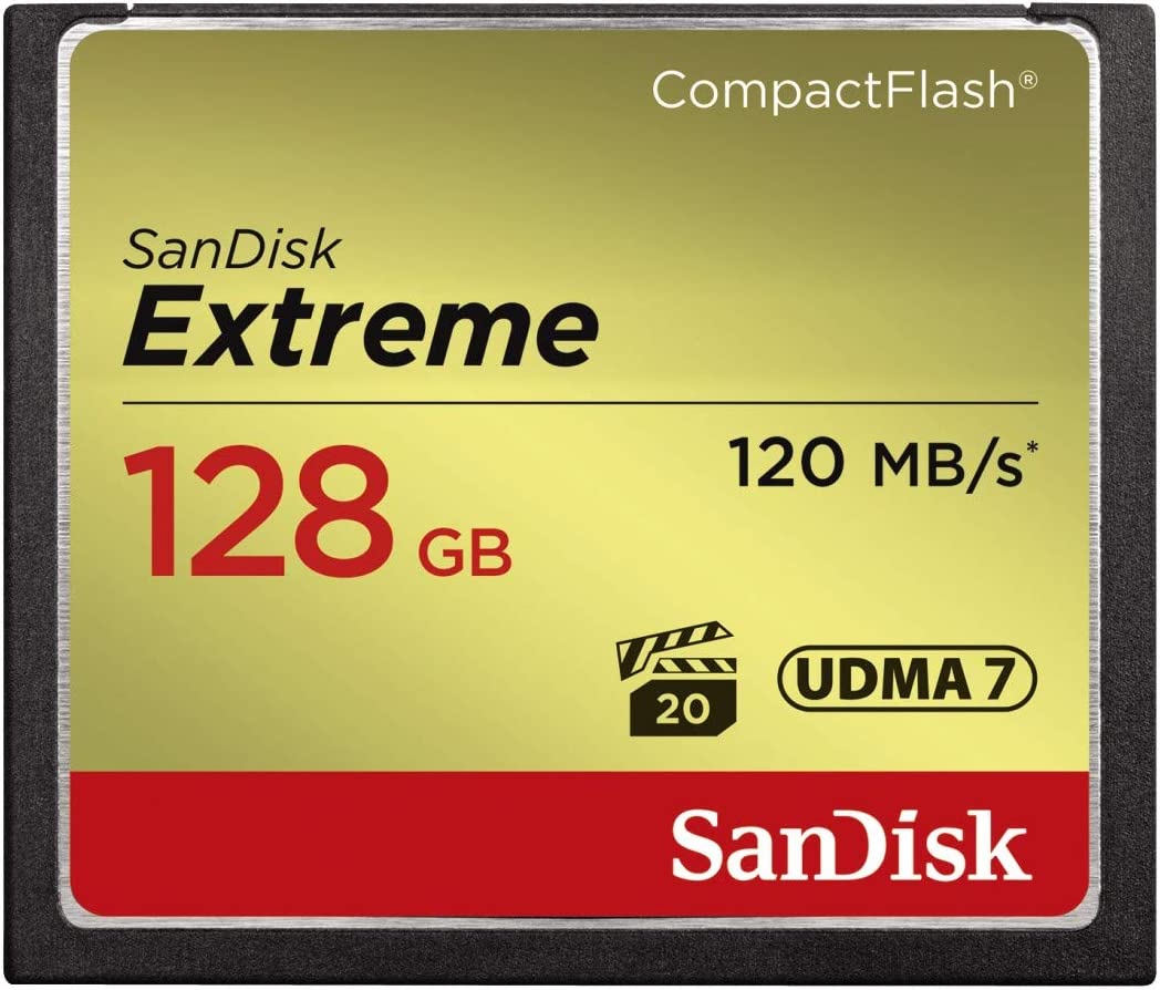 SanDisk 128GB Extreme CompactFlash 메모리 카드 UDMA 7 속도 최대 120MB/s - SDCFXSB-128G-G46