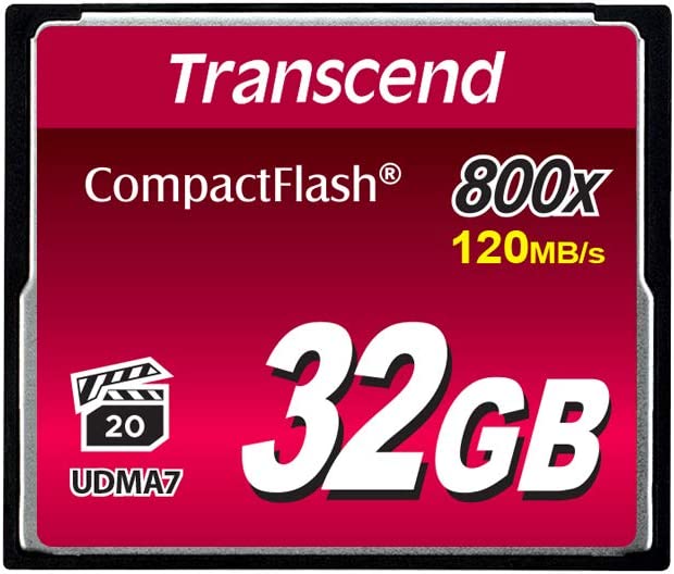 Transcend 32GB CompactFlash 메모리 카드 800x TS32GCF800