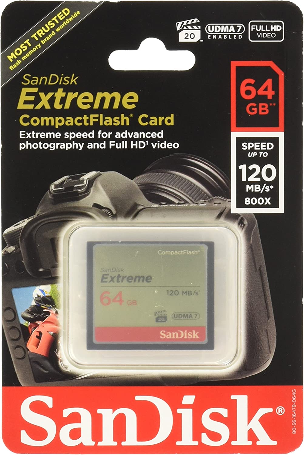 Sandisk Extreme CompactFlash 메모리 카드 - 64GB SDCFXS-064G-A46