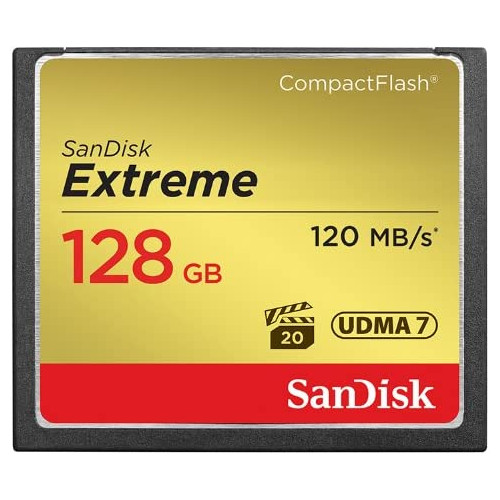 SanDisk Extreme 128GB 콤팩트 플래시 메모리 카드 UDMA 7 속도 최대 120MB/s - SDCFXS-128G-X46
