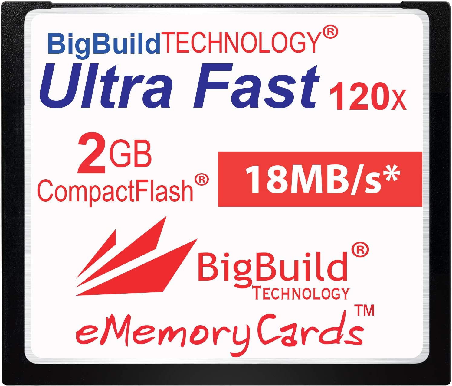 eMemory Card 2GB UltraFast 18MB/s 캐논 10D/20D/30D/40D/50D/1D/1D/5D/5D/7D Mark I/III/III/IV 니콘 D 올림푸스 E 소니 알파 레이커스 카메라
