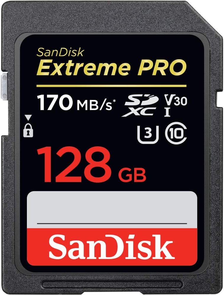 SanDisk 128GB Extreme PROSDXC UHS-I 카드 - C10 U3 V30 4K UHD SD SDSDXY-128G-GN4인