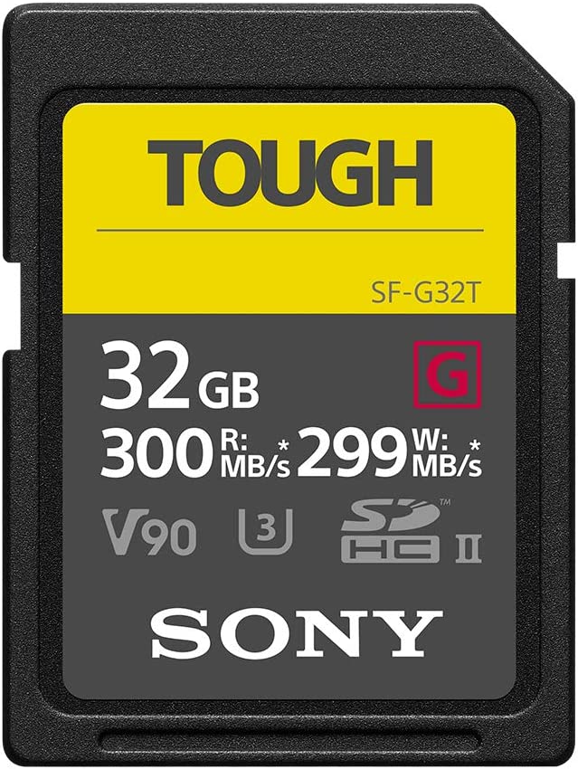 Sony SF-G32T/T1 강력한 고성능 SDHC UHS-II 클래스 10 U3 플래시 메모리 카드 최대 300MB/s 32GB 블랙