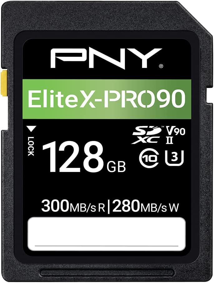 PNY 128GB EliteX-PRO90 클래스 10 U3 V90 UHS-II SDXC 플래시 메모리 카드