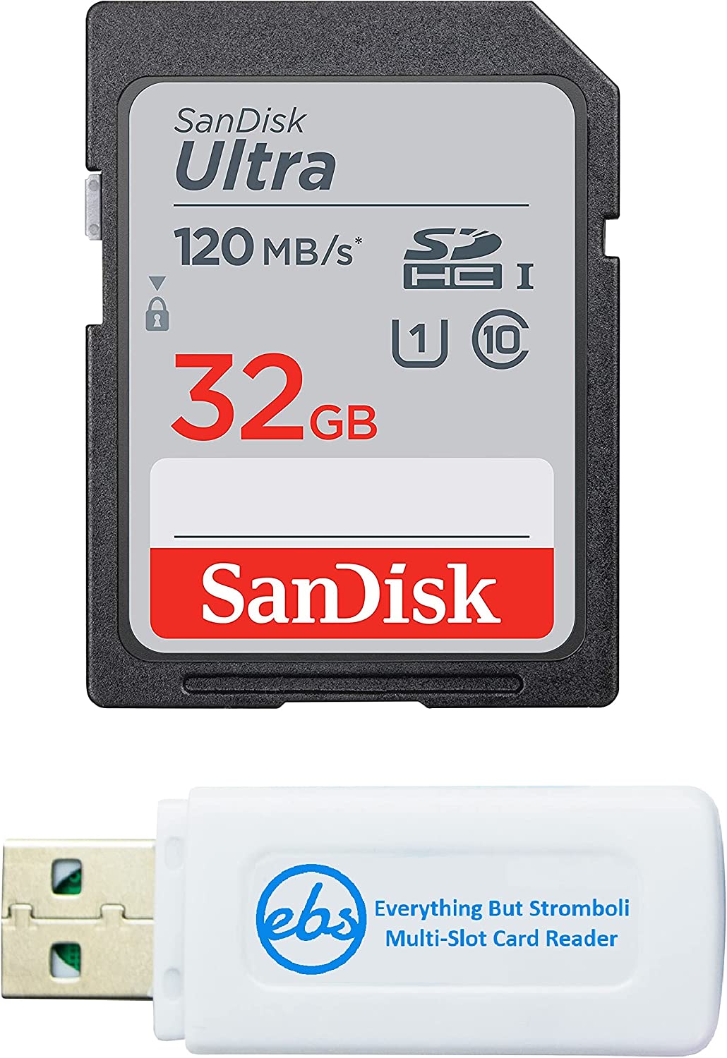 SanDisk 32GB SDHC SD 울트라 메모리 카드 클래스 10은 Sony 사이버샷 DSC-W800, W830, W810 디지털 카메라(SDSDUN4-032G-GN6)와 함께 작동합니다IN) Stromboli 멀티 슬롯 카드 리더를 제외한 모든 것 1개 번들