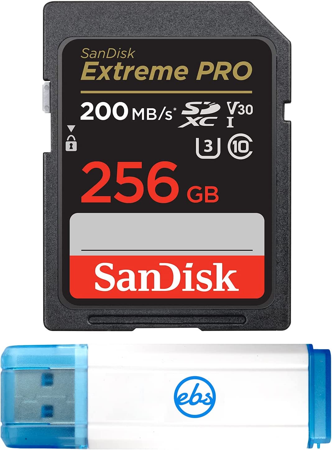 SanDisk 256GB SDXCS SD Extreme Pro 메모리 카드 번들은 캐논 EOS 5D Mark IV 6D II 7D 디지털 DSLR 카메라 4K SDSXY-256G-GN4 함께 작동합니다IN 플러스 1 스트롬볼리 TM 3.0 리더 제외한 모든 것