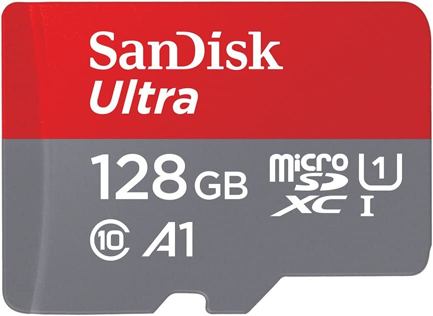어댑터가 포함된 SanDisk 128GB Ultra microSDXC UHS-I 메모리 카드 - 120MB/s C10 U1 Full HD A1 Micro SD SDSQUA4-128G-GN6엄마.