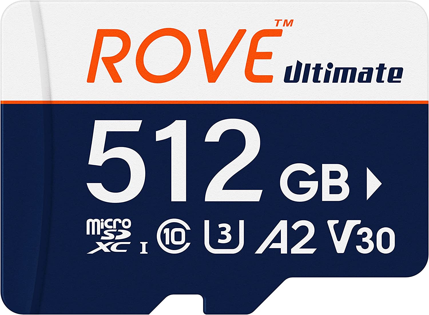 USB 3.2 타입 C 카드 리더가 장착된 ROVE 얼티밋 마이크로 SDXC 512GB 메모리 170MB/s C10 U3 V30 4K 대시 캠용 A2 안드로이드 스마트폰 태블릿 게임