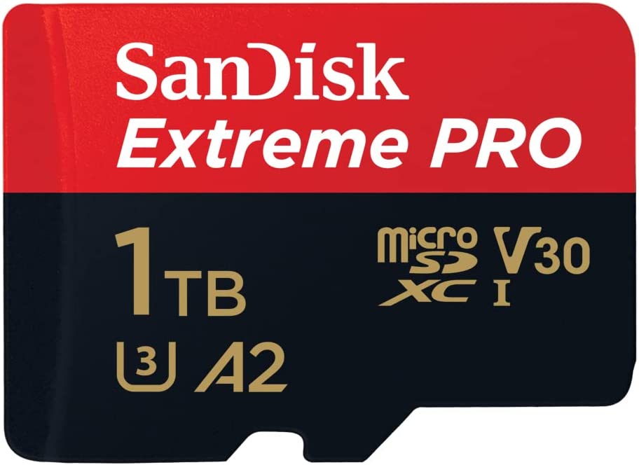 SanDisk 1TB Quick Flow Technology Extreme PRO 마이크로SD(어댑터 C10, U3, V30, A2, 200MB 읽기 속도 140MB 쓰기 속도 UHS-I 카드 포함)