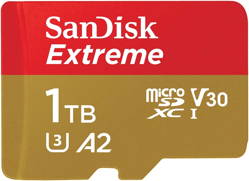 어댑터가 포함된 SanDisk 1TB Extreme microSDXC UHS-I 메모리 카드 - 최대 160MB/s C10 U3 V30 4K A2 MicroSD SDSQXA1-1T00-GN6엄마.