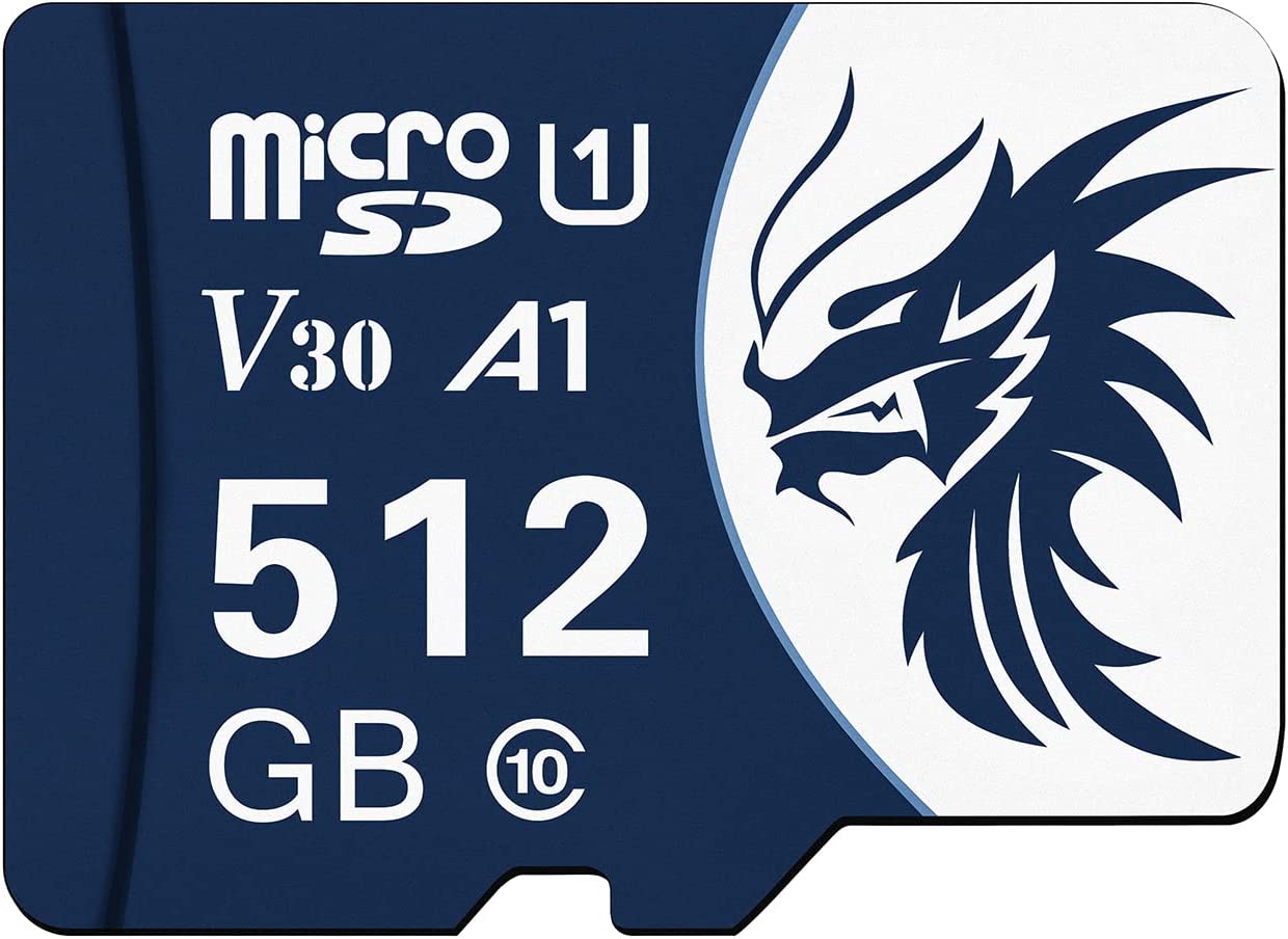 TEVIPE 512GB Micro SD 카드, Ultra Microsd UHS-I 메모리 카드 - A1, U1, C10, V30 - Micro SDXC 고속 TF 카드