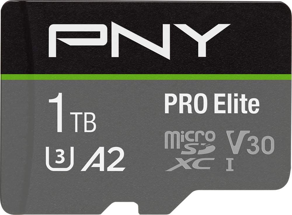 PNY 1TB PRO Elite Class 10 U3 V30 micro SDXC 플래시 메모리 카드 - 100MB/s A2 4K UHD Full HD UHS-I SD