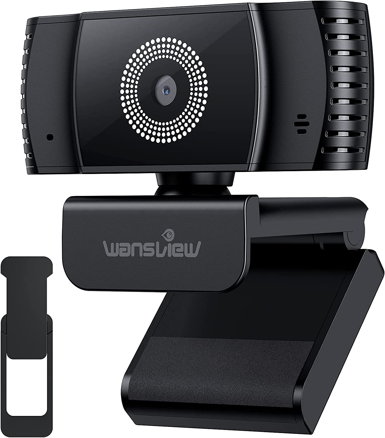 wansview Webcam 마이크로폰 1080P HD USB PC 랩탑 Autofocus Web 카메라 컴퓨터 데스크톱 라이브 스트리밍 줌 비디오 통화 온라인 미팅 게임용 개인 정보 보호 커버 포함