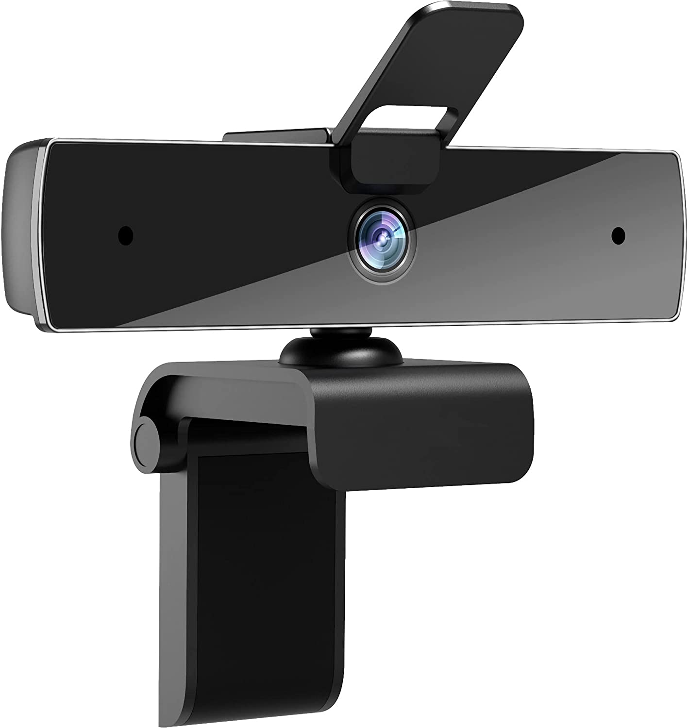 마이크와 개인 정보 보호 커버가 있는 Qtniue Webcam FHD 1080p 데스크톱 또는 노트북 비디오 통화 스테레오 스트리밍 및 온라인 클래스용 스마트 TV USB 카메라