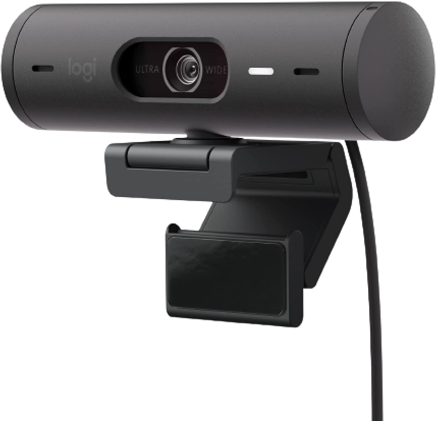 Logitech Brio 501 자동 조명 보정 기능이 있는 풀 HD 웹캠,Show Mode, Dual Noise Reduction Mic, Privacy Cover, Microsoft 팀과 함께 작동, Google Meet, Zoom, USB-C 케이블 - Black