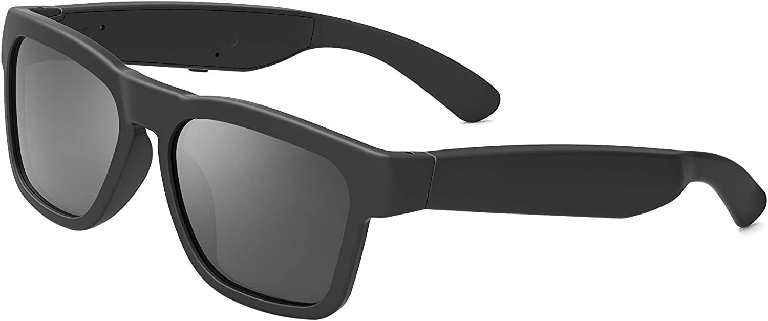오오 선샤인 블루투스 선글라스 음성 컨트롤 및 오픈 이어 스타일 스마트 안경 볼륨 업 다운으로 음악 통화 듣기 5.0 오디오 IP44 방수