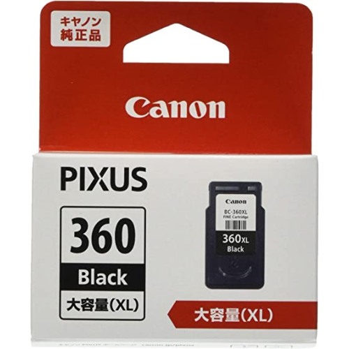 Canon 정품 잉크 카트리지 BC-360XL 블랙 대용량 타입