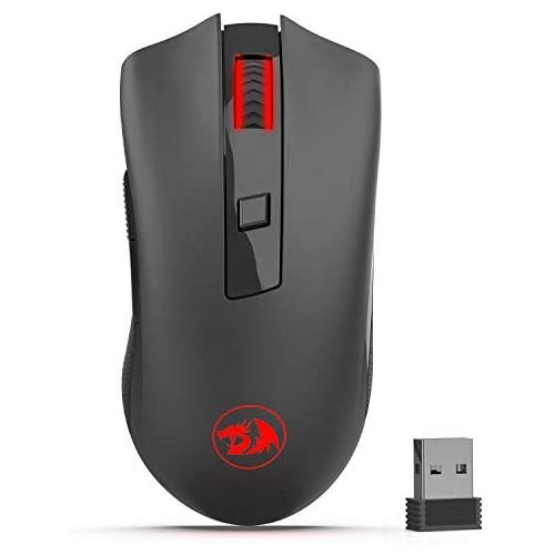 Redragon M652 USB 수신기가 있는 광학 2.4G 무선 마우스 휴대용 게임 및 사무용 5개의 조정 가능한 DPI 레벨 데스크톱 MacBook 노트북 PC 컴퓨터용 버튼 6개