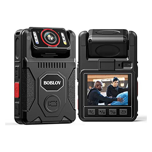 BOBLOV M7 Pro 4K GPS 차체 장착 카메라 128GB 비디오 레코더 180° 회전 14시간 녹화용 4000mAh 배터리 마모 캠 4-5시간 법 집행 시 고속 충전
